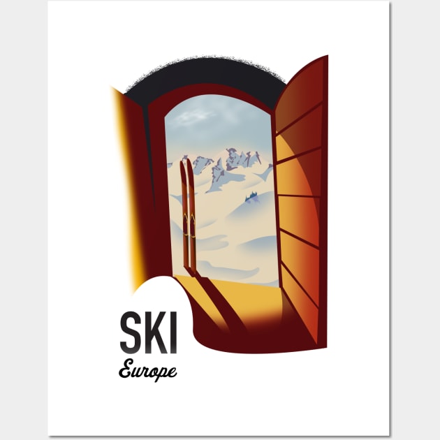 Ski Europe Wall Art by nickemporium1